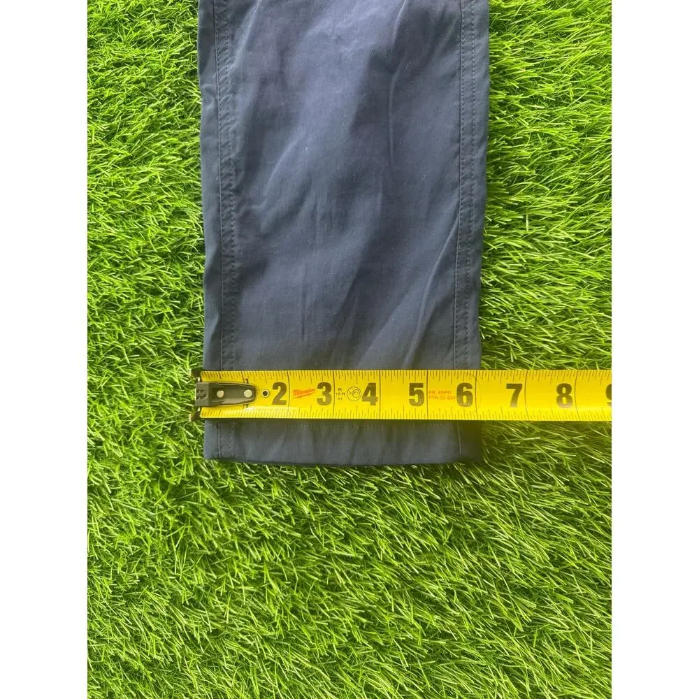 Eddie Bauer Kids Convertible Hiking Pants Sz L 14/16 Navy Zip Off Shorts Outdoor